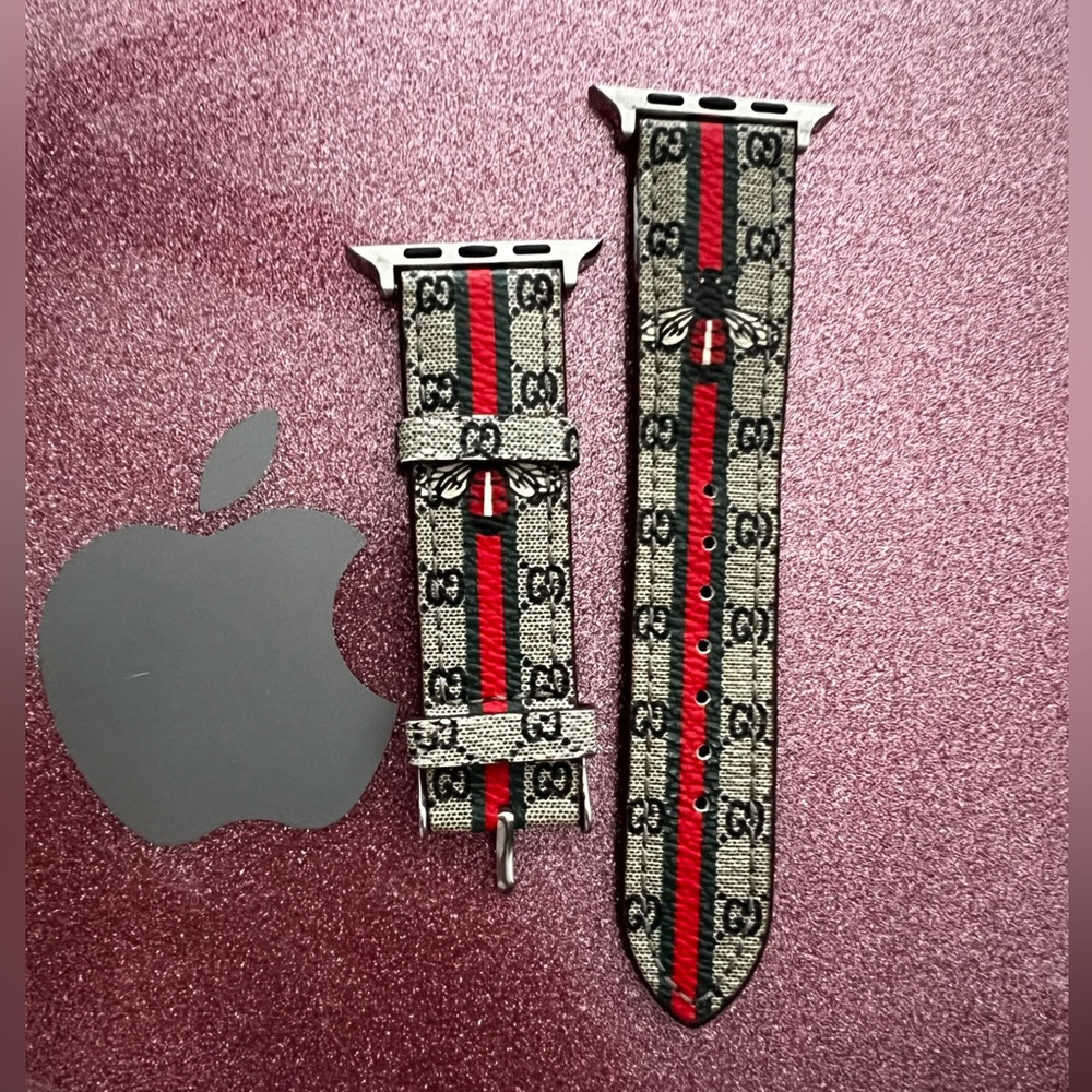 G bee pattern Gray and Red  Apple Watch ban
